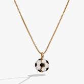 Soccer Ball "Control The Ball, Command The Game" Locket Necklace Gold | Alex and Ani