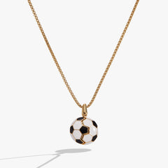 Soccer Ball "Control The Ball, Command The Game" Locket Necklace Gold | Alex and Ani