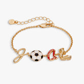 Soccer GOAL Linear Bracelet Gold | Alex and Ani