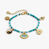 Healing Stone Charm Bracelet Gold | Alex and Ani