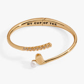 Golf Club 'My Cup of Tee' Bypass Cuff Bracelet Gold | Alex and Ani