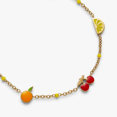 Fruit Inline Charm Anklet Stainless Steel Gold | Alex and Ani
