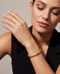 Pasta Girl Beaded Bangle Gold | Alex and Ani