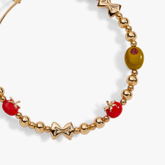 Pasta Girl Beaded Bangle Gold | Alex and Ani