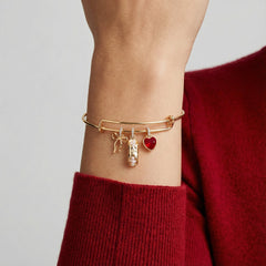 There Cannoli Be You Multi Charm Bangle Gold | Alex and Ani