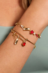 There Cannoli Be You Multi Charm Bangle Gold | Alex and Ani