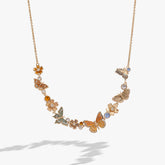New York Botanical Garden® Butterfly Inline Necklace Gold | Alex and Ani