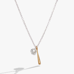 Baseball Duo Charm Pendant Two Tone | Alex and Ani