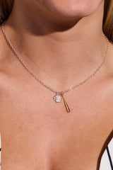 Baseball Duo Charm Pendant Two Tone | Alex and Ani