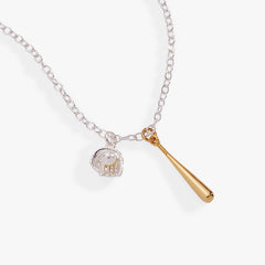 Baseball Duo Charm Pendant Two Tone | Alex and Ani