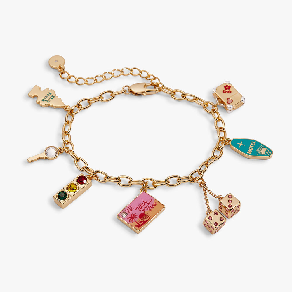 Road Trip Multi-Charm Bracelet Gold | Alex and Ani