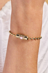 Heart Barrel Closure Bracelet Gold | Alex and Ani