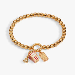 Here For The Drama!' Movie Theater Popcorn Stretch Bracelet
Gold | Alex and Ani