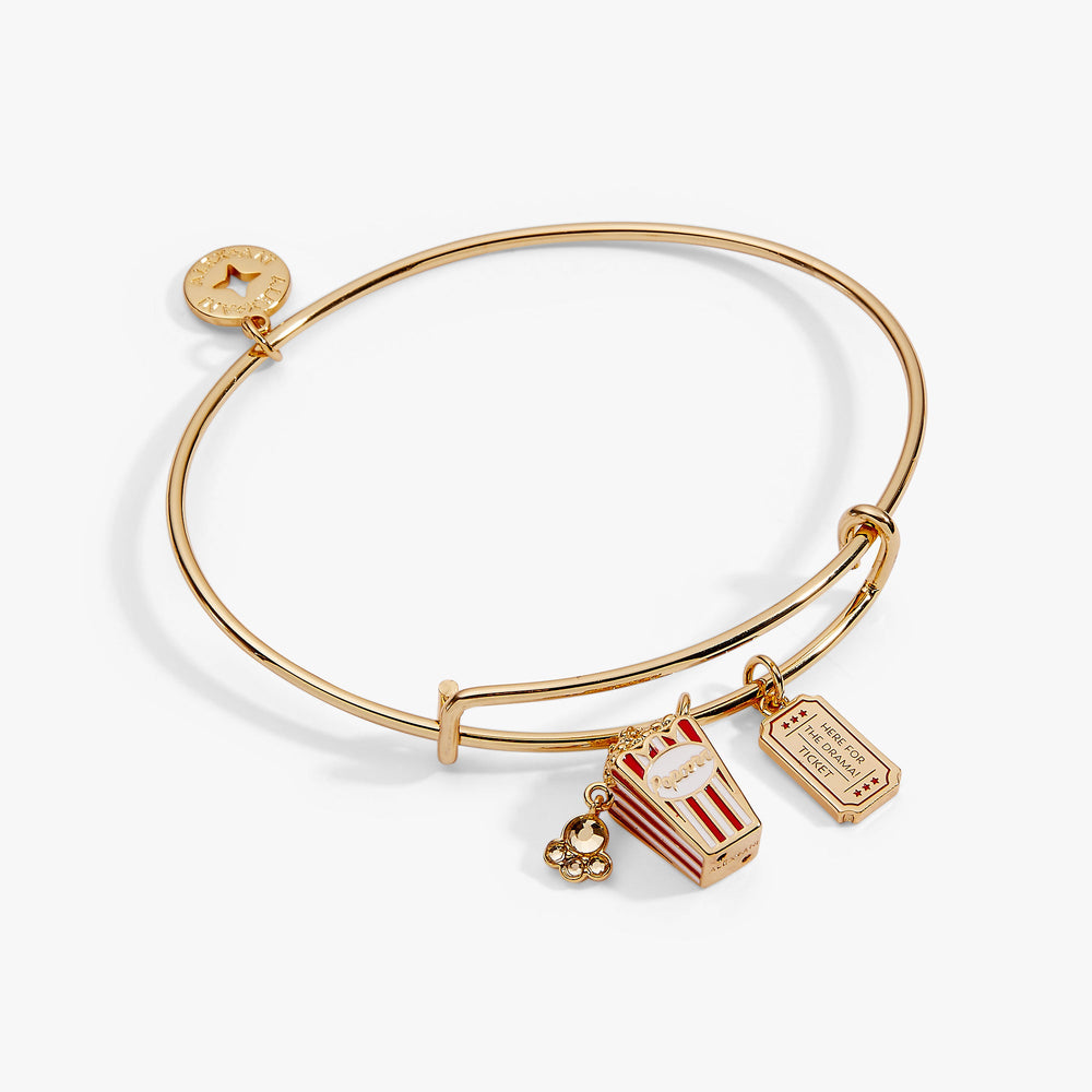 Here For The Drama!' Movie Theater Popcorn & Ticket Charm Bangle
Gold | Alex and Ani