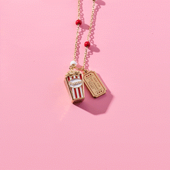 Here For The Drama!' Popcorn Charm Locket Pendant
Gold | Alex and Ani