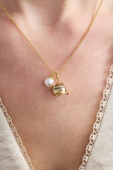 Living That Sports Mom Life' Baseball Charm Necklace
Gold | Alex and Ani