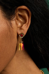 Farmers' Market Sunflower & Rainbow Carrot Drop Earrings Gold | Alex and Ani