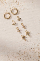 Coquette Christian Huggie Earring Set Gold | Alex and Ani