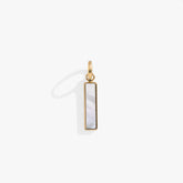 Mother of Pearl Gemstone Interchangeable Bar Charm Stainless Steel Gold | Alex and Ani