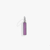 Amethyst Gemstone Interchangeable Bar Charm Stainless Steel Silver | Alex and Ani