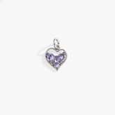 Crystal Heart Interchangeable Charm Stainless Steel Silver | Alex and Ani