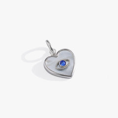 Evil Eye Heart Interchangeable Charm Stainless Steel Silver | Alex and Ani