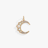Opal Moon Interchangeable Charm Stainless Steel Gold | Alex and Ani