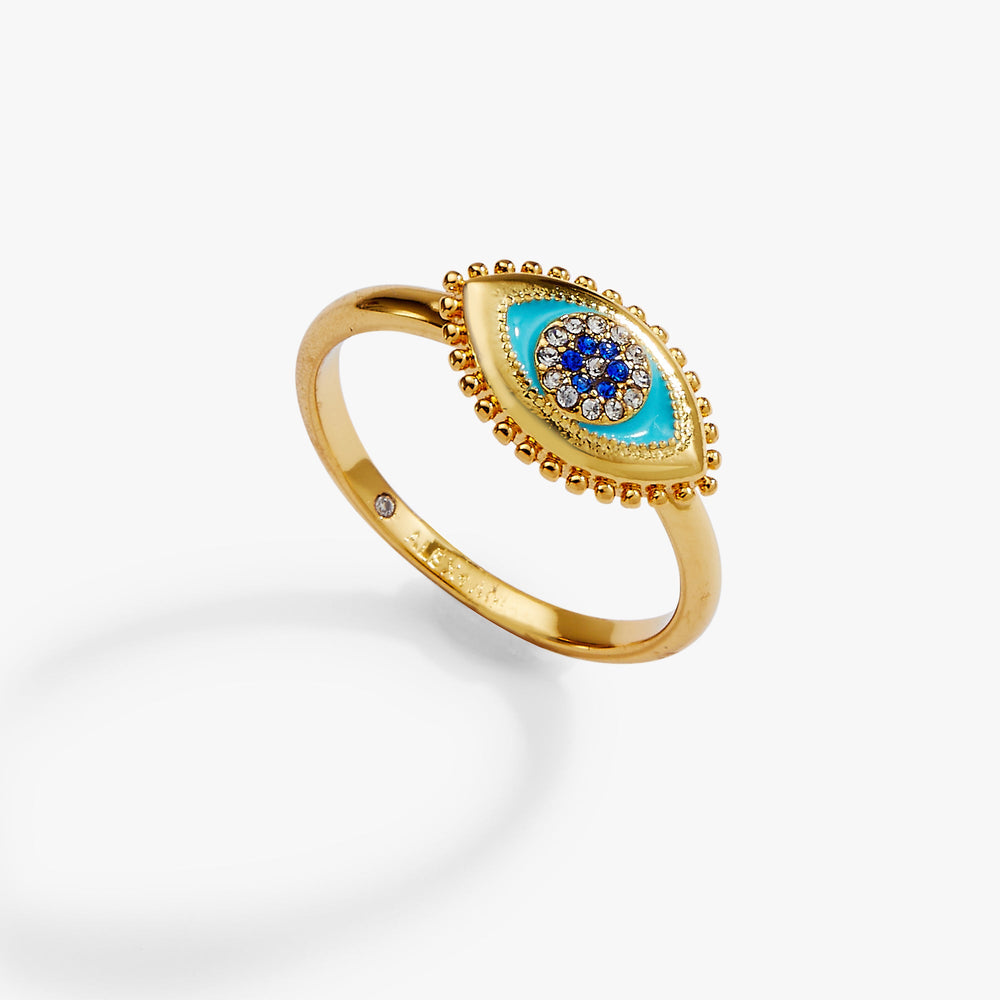 Healing Stone Evil Eye Ring Gold | Alex and Ani