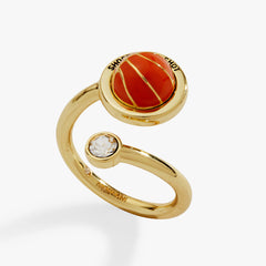 Basketball Open Fidget Ring Gold | Alex and Ani