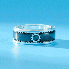 Hot Wheels™ Gear Fidget Spinner Ring Silver | Alex and Ani