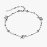 Elephant Inline Charm Anklet Stainless Steel Silver | Alex and Ani