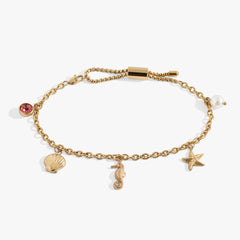 Seaside Anklet Stainless Steel Gold | Alex and Ani