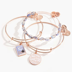 Harry Potter™ Hermione 'Leviosa' Bangle Set of 3 Shiny Rose Gold | Alex and Ani