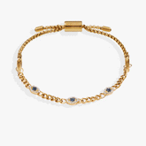 Evil Eye Stranded™ Bracelet Set Stainless Steel Gold | Alex and Ani