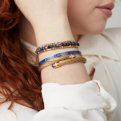 Evil Eye Stranded™ Bracelet Set Stainless Steel Gold | Alex and Ani