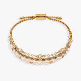 Crystal + Pearl Stranded™ Bracelet Set Stainless Steel Gold | Alex and Ani