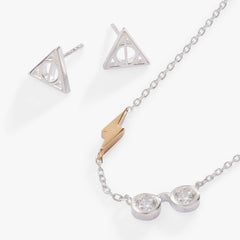Harry Potter™ Glasses and Deathly Hallows Necklace and Earring Set, St Two Tone Precious | Alex and Ani