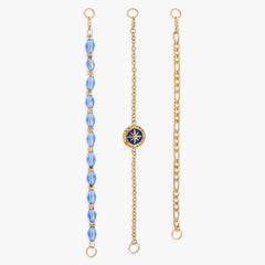 Compass Stranded™ Bracelet Set Stainless Steel Gold | Alex and Ani