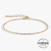 Everyday Box Link Chain Bracelet Stainless Steel Gold | Alex and Ani