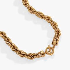 Large Rope Chain Toggle Necklace Stainless Steel Gold | Alex and Ani