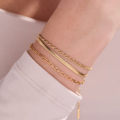 Mini Rope Chain Bracelet Stainless Steel Gold | Alex and Ani