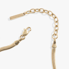 Everyday Herringbone Chain Bracelet Stainless Steel Gold | Alex and Ani
