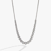 Crystal Tennis Necklace – Special Occasion or Bridesmaid Jewelry Stainless Steel Silver | Alex and Ani