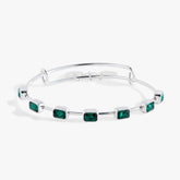 May Birthstone Emerald Cut Bangle Gold | Alex and Ani