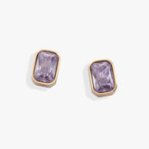June Emerald-Cut Birthstone Stud Stainless Steel Gold | Alex and Ani