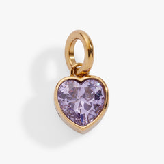 Luck' Heart Birthstone Charm-JUNE Stainless Steel Gold | Alex and Ani