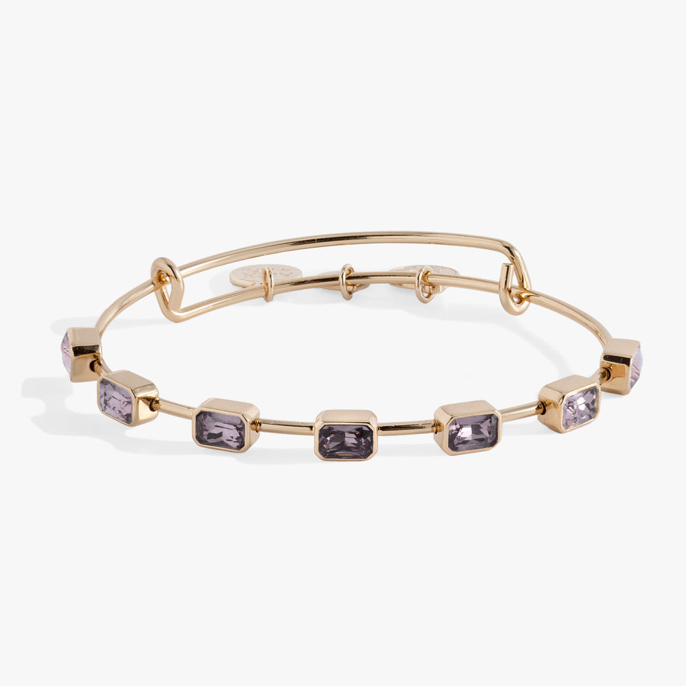 June Birthstone Emerald Cut Bangle Gold | Alex and Ani