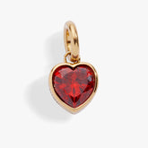 Love' Heart Birthstone Charm-JULY Stainless Steel Gold | Alex and Ani