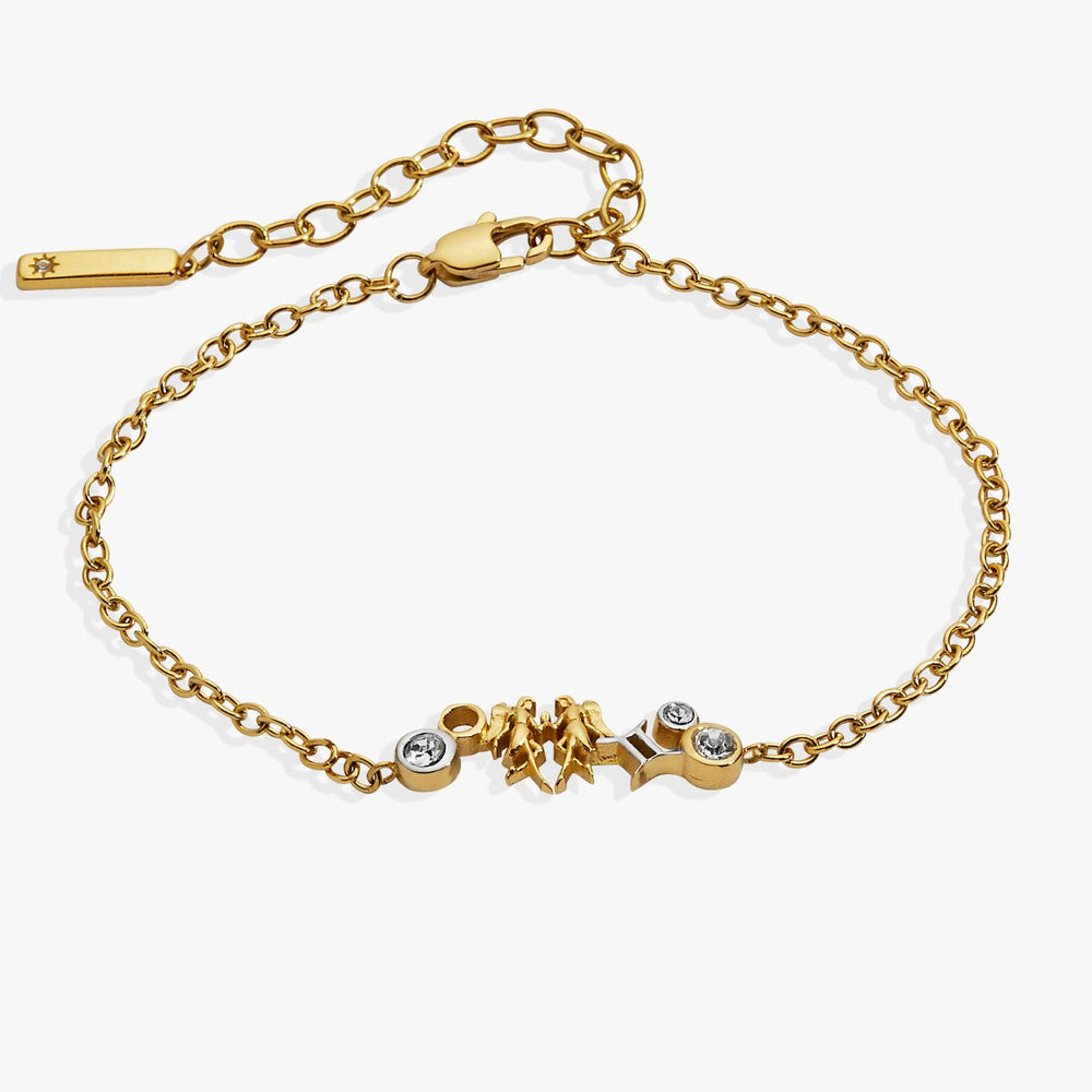 Gemini Symbol Inline Bracelet Two Tone - Stainless Steel | Alex and Ani