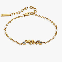 Gemini Symbol Inline Bracelet Two Tone - Stainless Steel | Alex and Ani